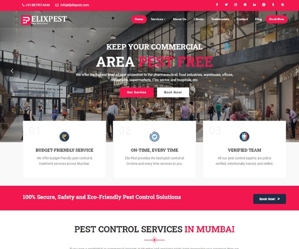 SEO Services for Elix Pest Control in Mumbai, Thane, Pune